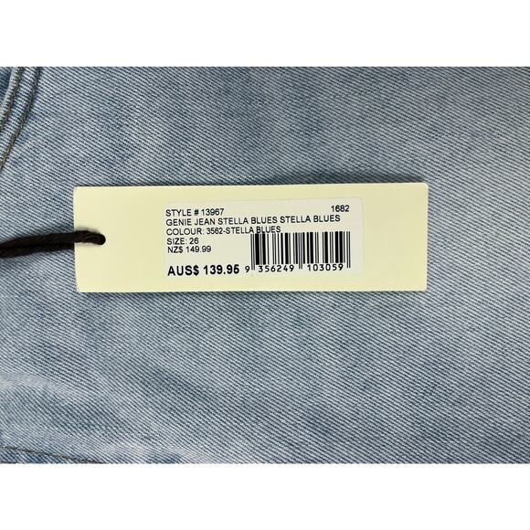 Rolla's Genie Super High Rise 80's Balloon Leg Stella Blue Denim Jeans Sz 26 NEW - Picture 14 of 16